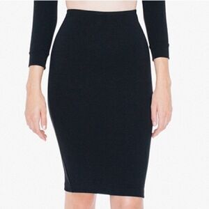 American Apparel Black Ponte Skirt